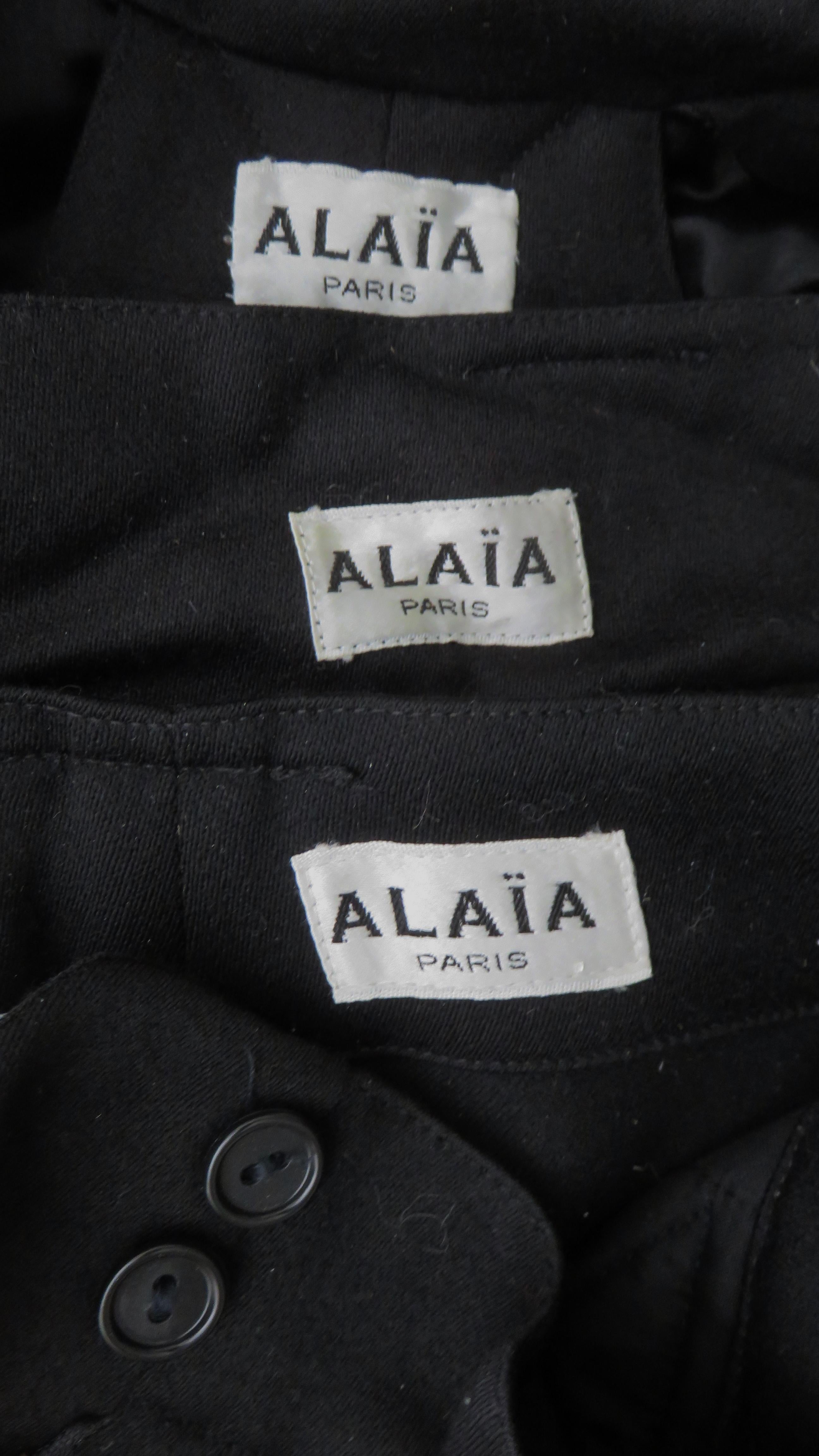 Azzedine Alaia - Tailleur veste, jupe et pantalon, automne-hiver 1986 en vente 14