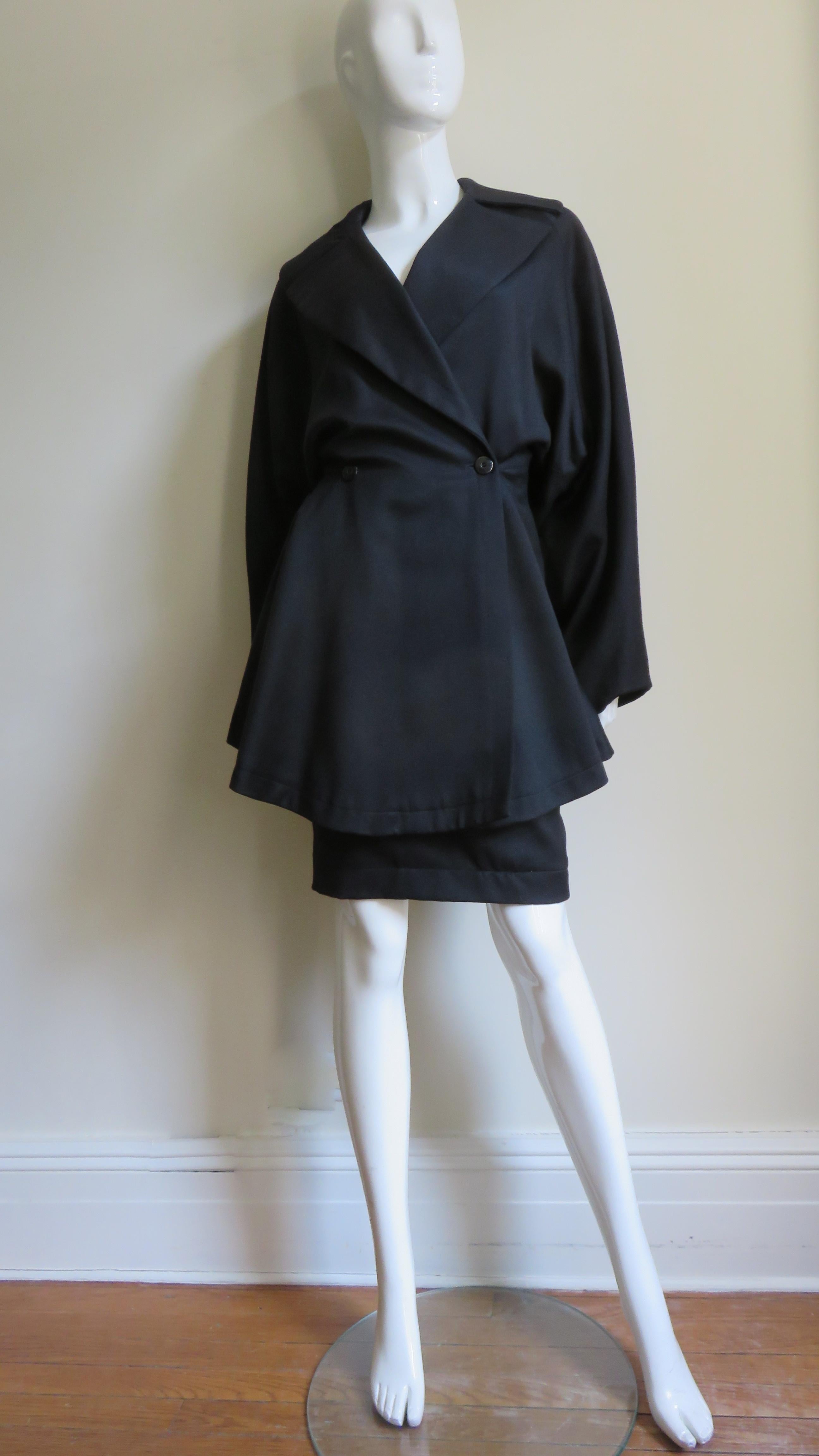 Azzedine Alaia - Tailleur veste, jupe et pantalon, automne-hiver 1986 en vente 2