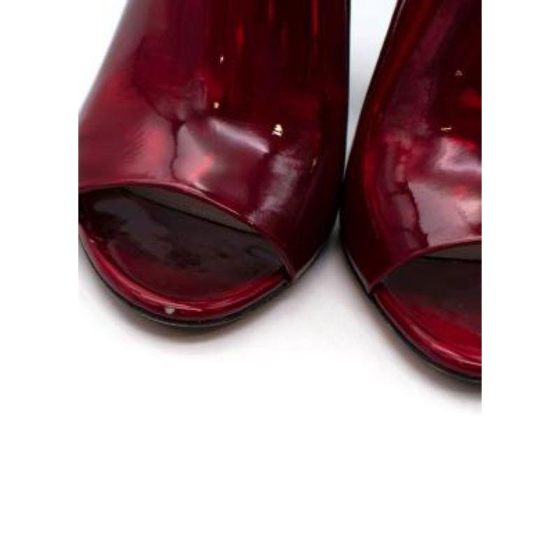Alaia Iridescent Red Sculpture Mules For Sale 3