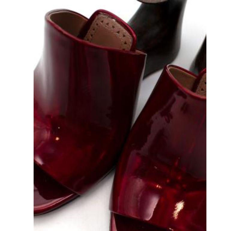 Alaia Iridescent Red Sculpture Mules For Sale 1