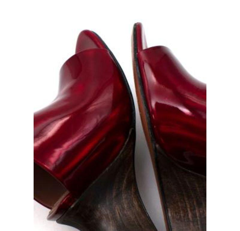 Alaia Iridescent Red Sculpture Mules For Sale 2