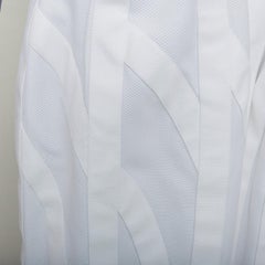 ALAIA ivory 100% cotton boned corseted high waist flare skirt FR38 M