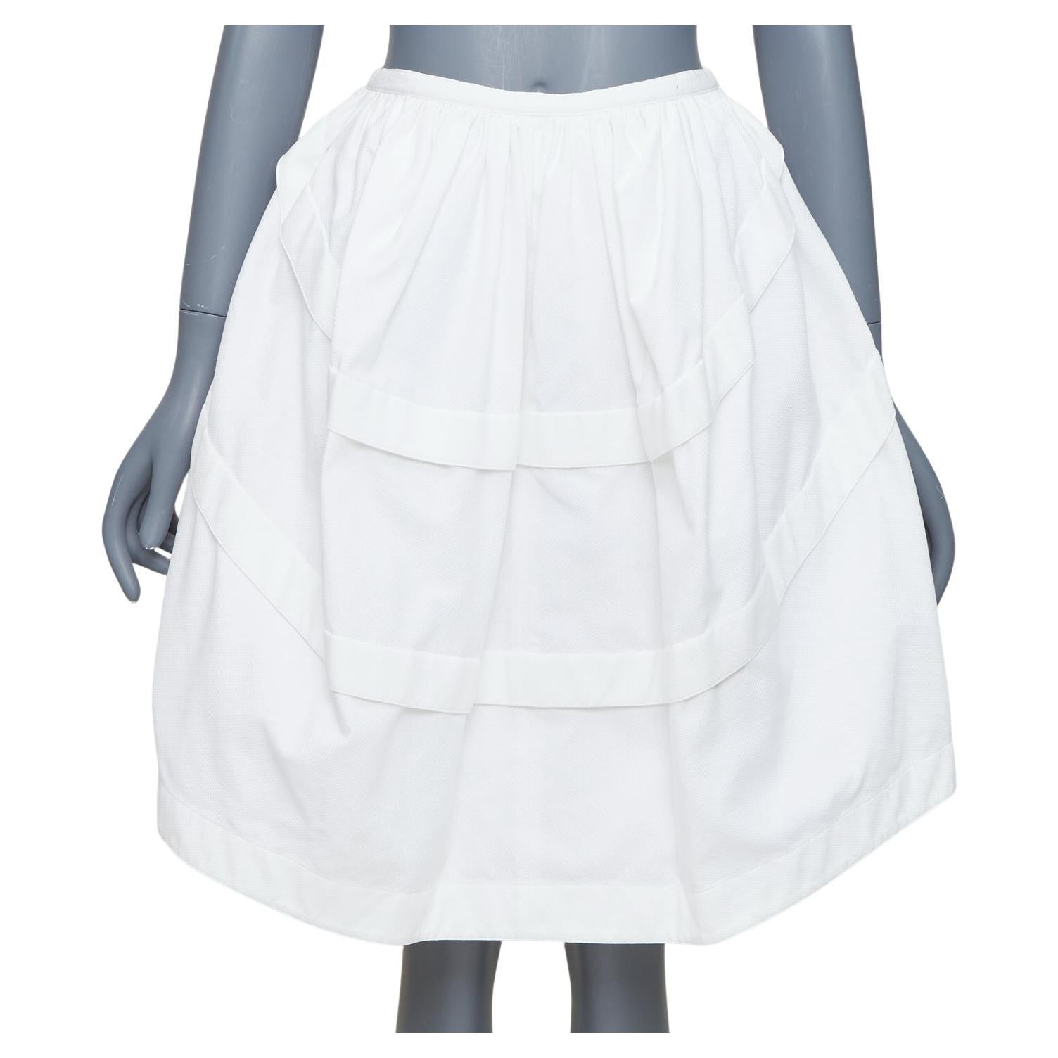 I.L.A. jupe tulipe longueur genou en coton gaufré ivoire FR40 L