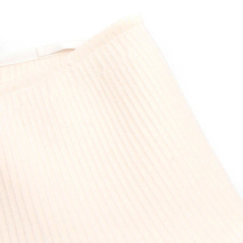 Alaia ivory ruffle-trimmed stretch-knit mini skirt US 6 1