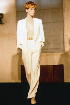 Alaïa Ivory Suit with Cropped Jacket S/S 1985