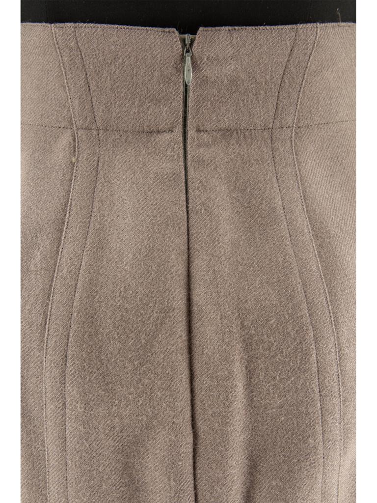 Alaïa Khaki 1980s Skirt In Good Condition For Sale In London, GB