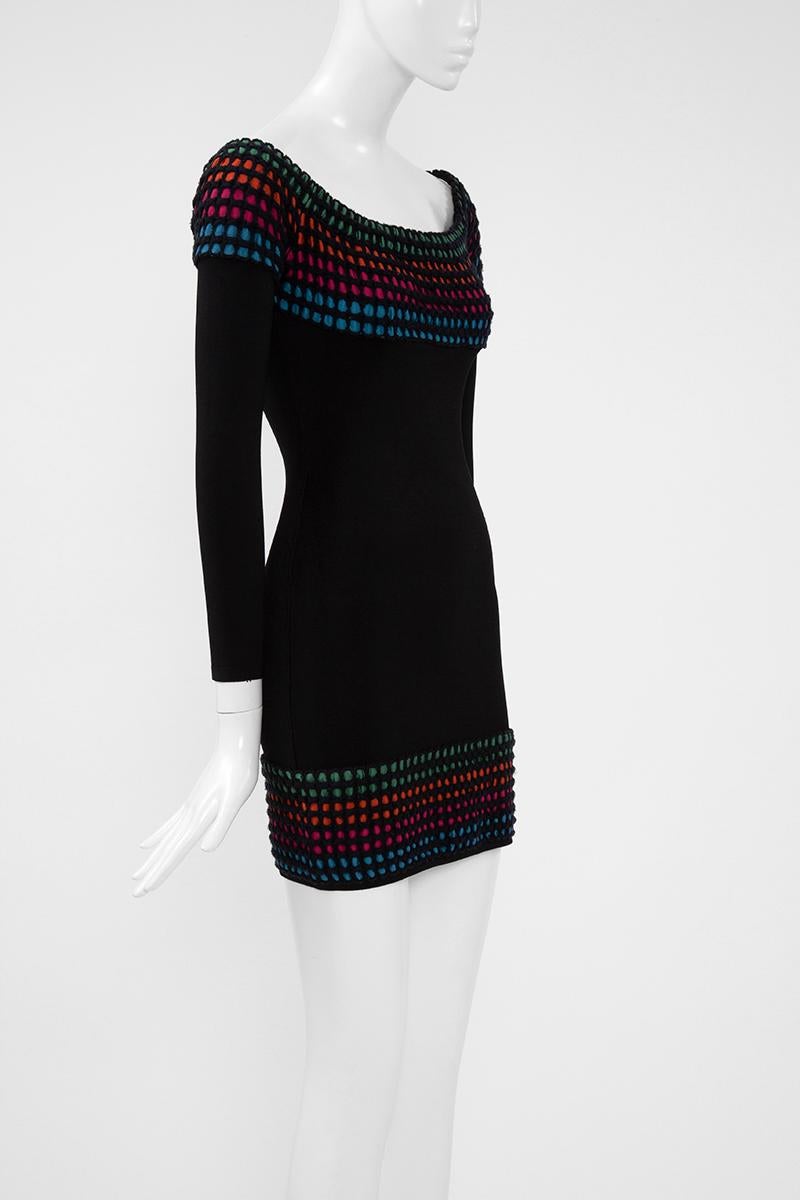 Alaia Knit Fitted Dress In Good Condition For Sale In Geneva, CH