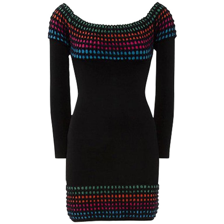 Alaia Knit Fitted Dress For Sale at 1stDibs | alaia black ruffle chiffon sleeveless gown, who played sydney mercer on the nanny, alaia dresses Alaia Knit Fitted Dress For Sale at 1stDibs | alaia black ruffle chiffon sleeveless gown, who played sydney mercer on the nanny, alaia dresses