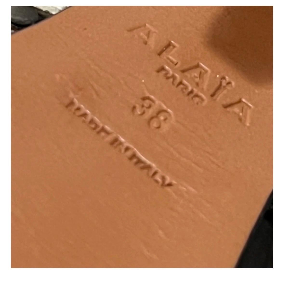 Alaia Laser Cut Leather Platform Heels For Sale 1