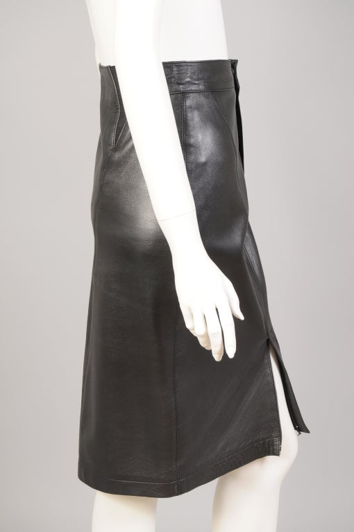 Women's Alaia Leather Skirt For Sale