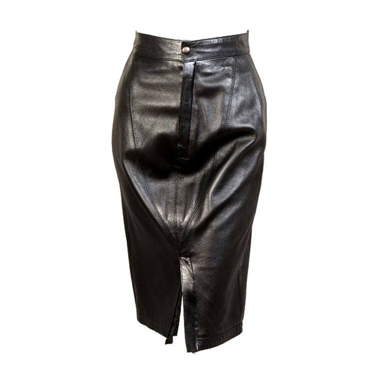Alaia - Jupe en cuir