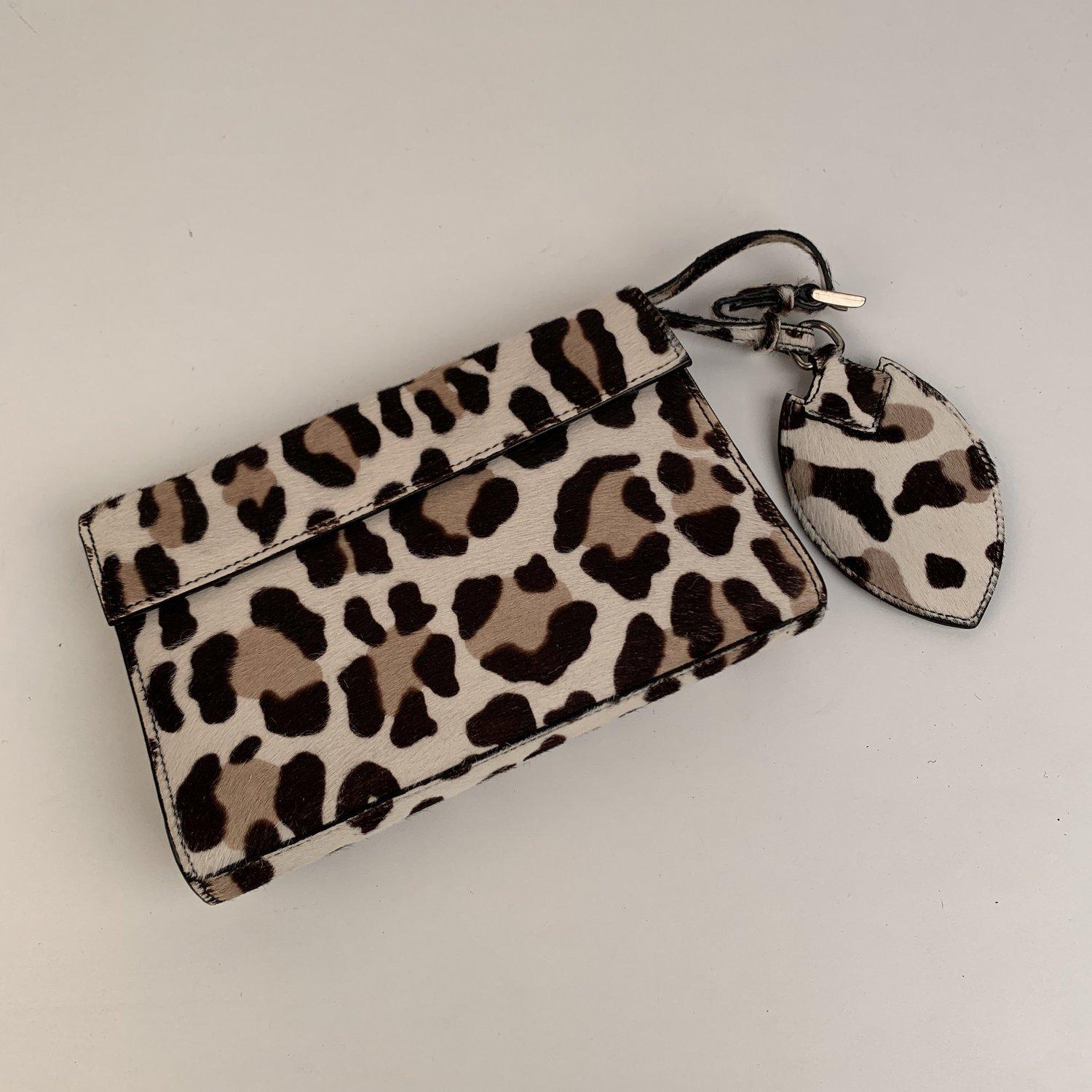 Alaia Leopard Animalier Pony Hair Clutch Bag Handbag 3