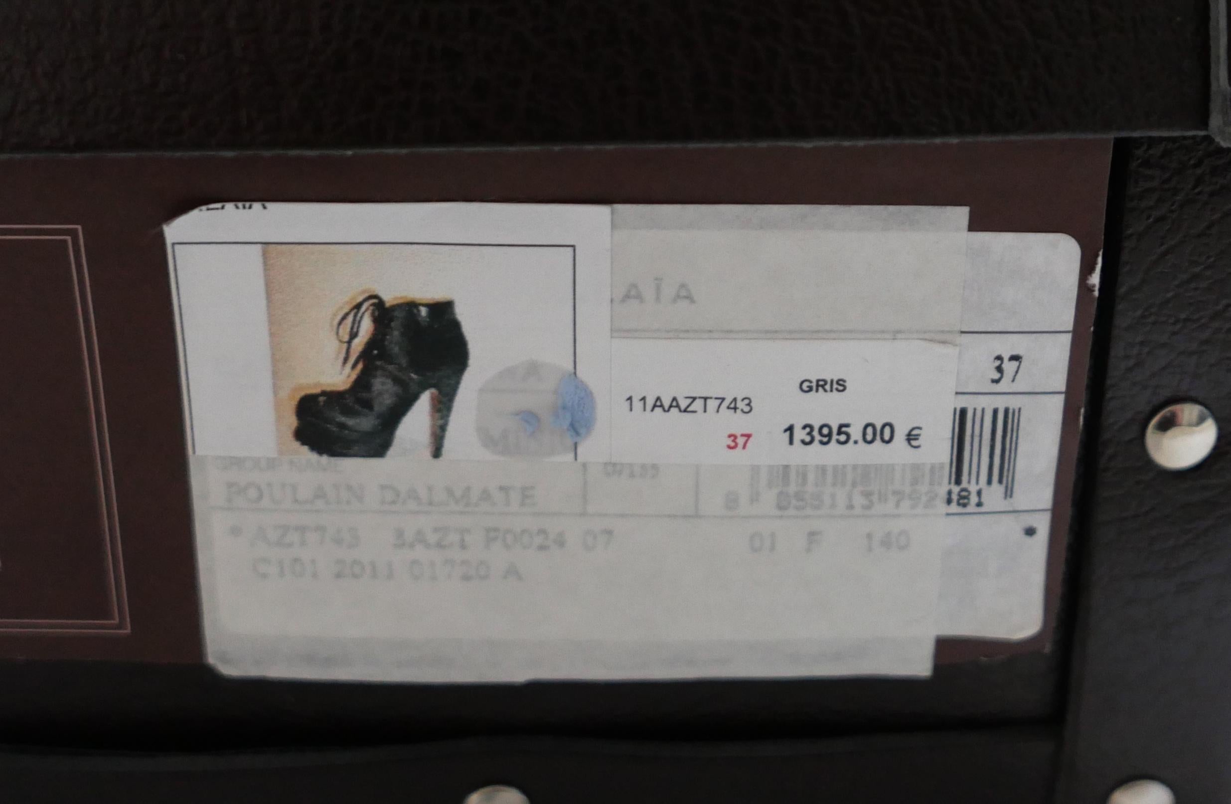 Alaia Leopard Calf Skin Platform Ankle Boots im Angebot 5