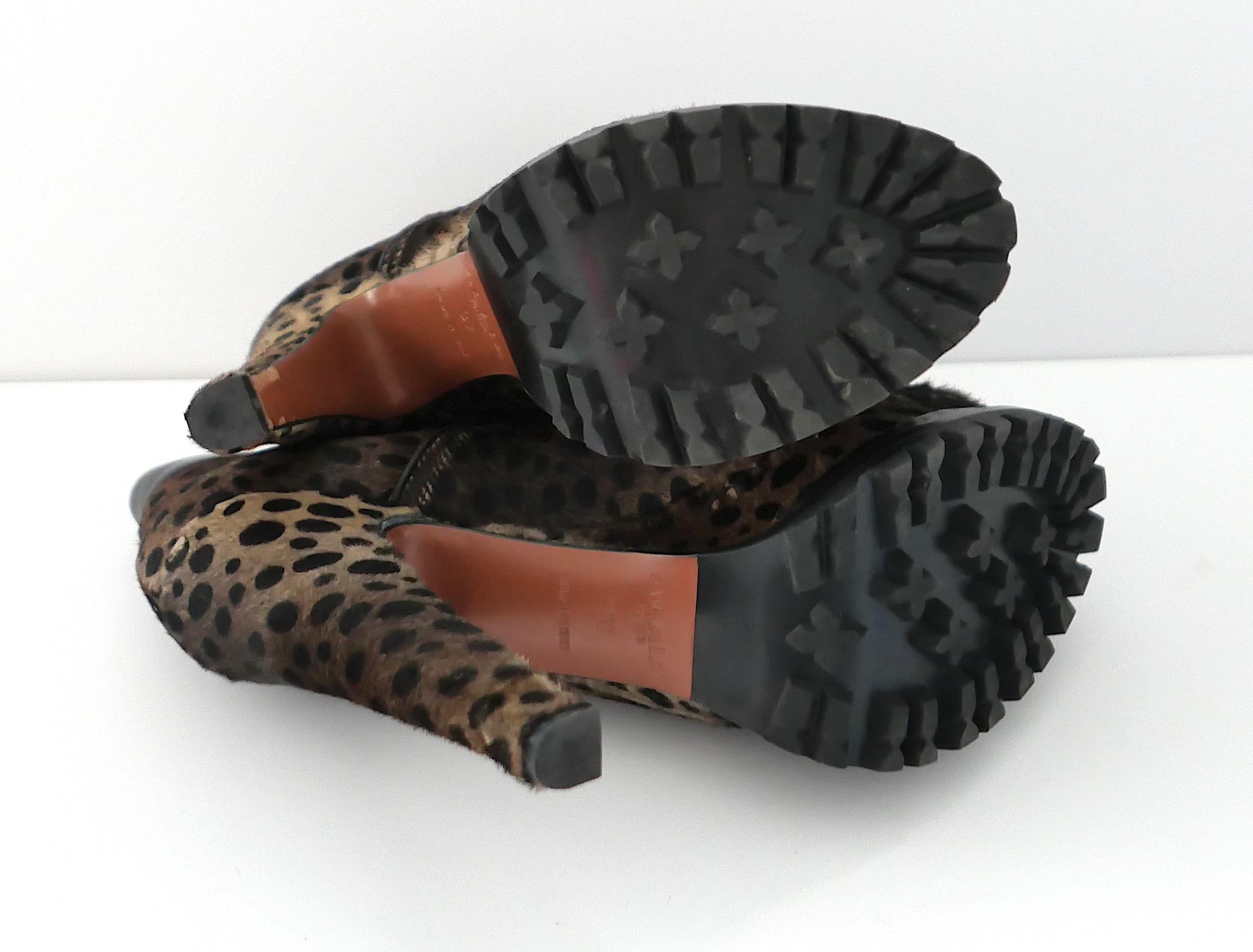 Alaia Leopard Calf Skin Platform Ankle Boots im Angebot 1