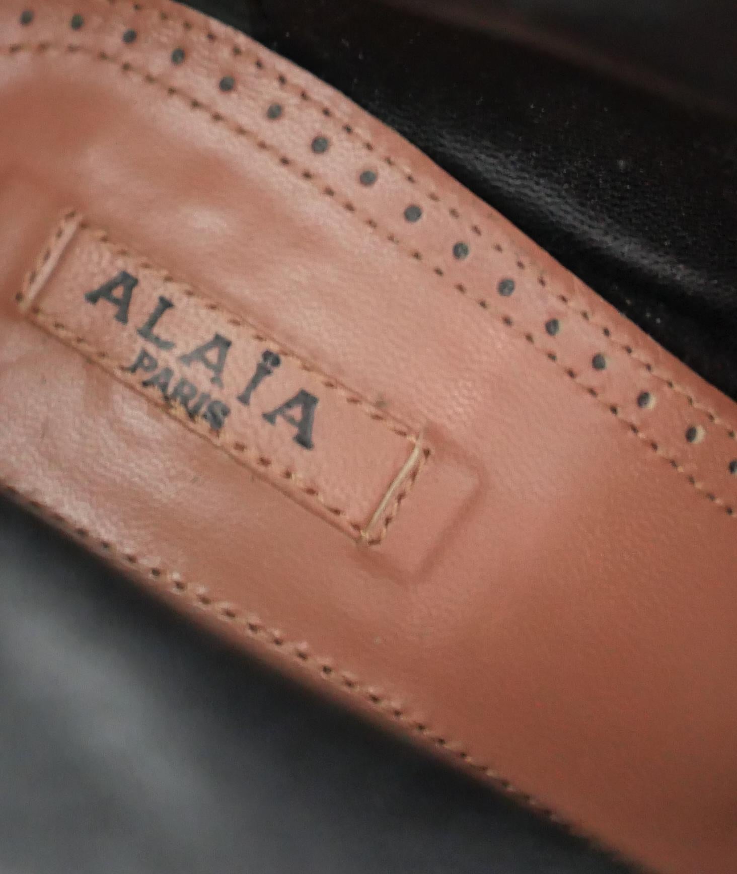 Alaia Leopard Calf Skin Platform Ankle Boots im Angebot 3