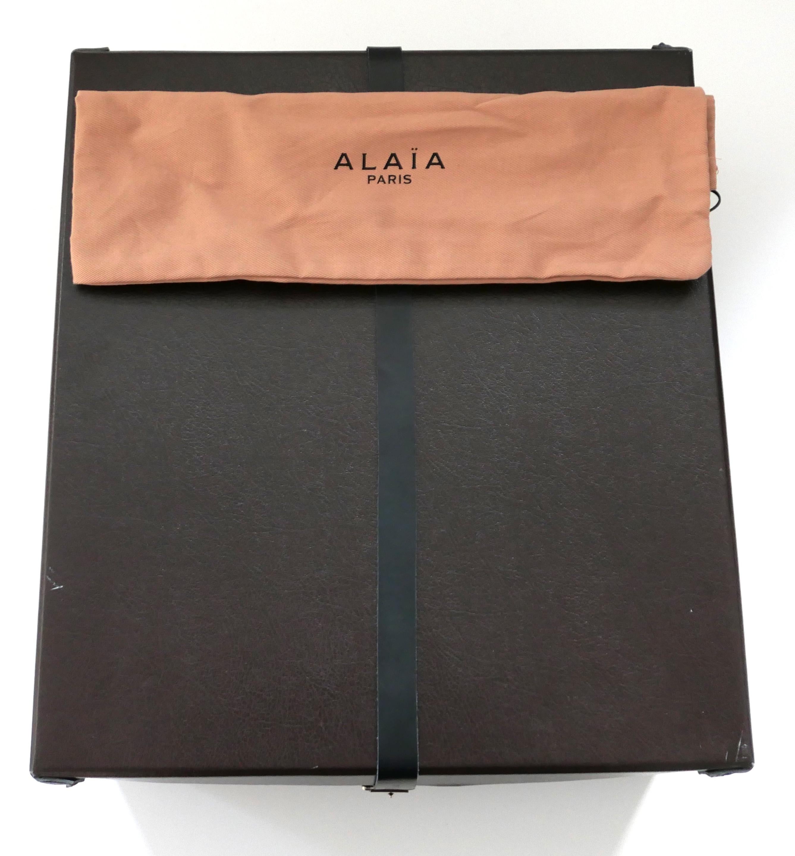 Alaia Leopard Calf Skin Platform Ankle Boots im Angebot 4