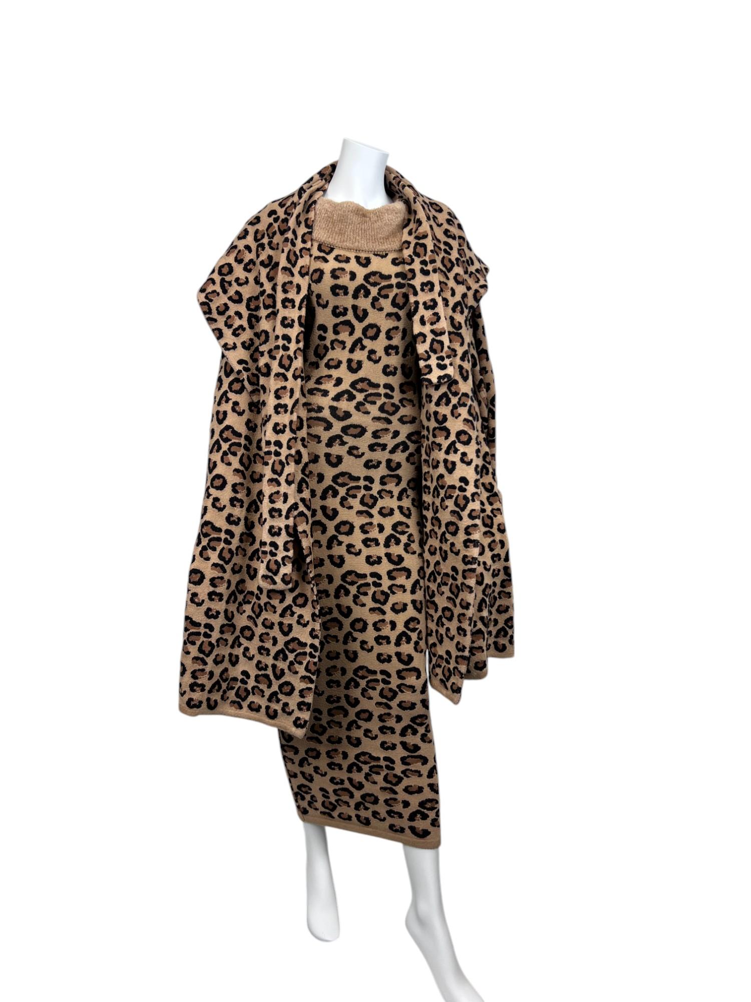 Alaïa Leopard Long Dress For Sale 7