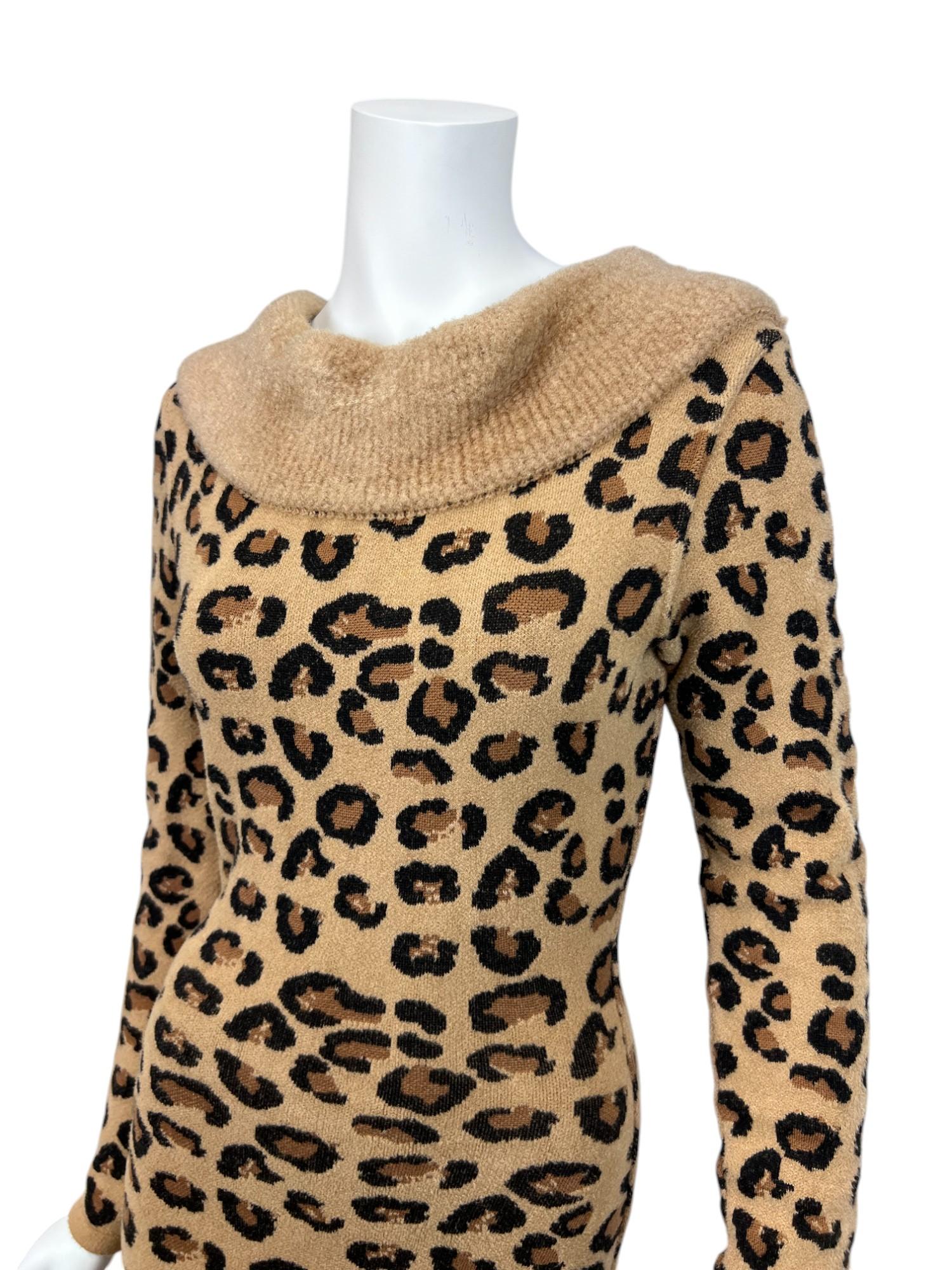Alaïa Leopard Long Dress For Sale 1