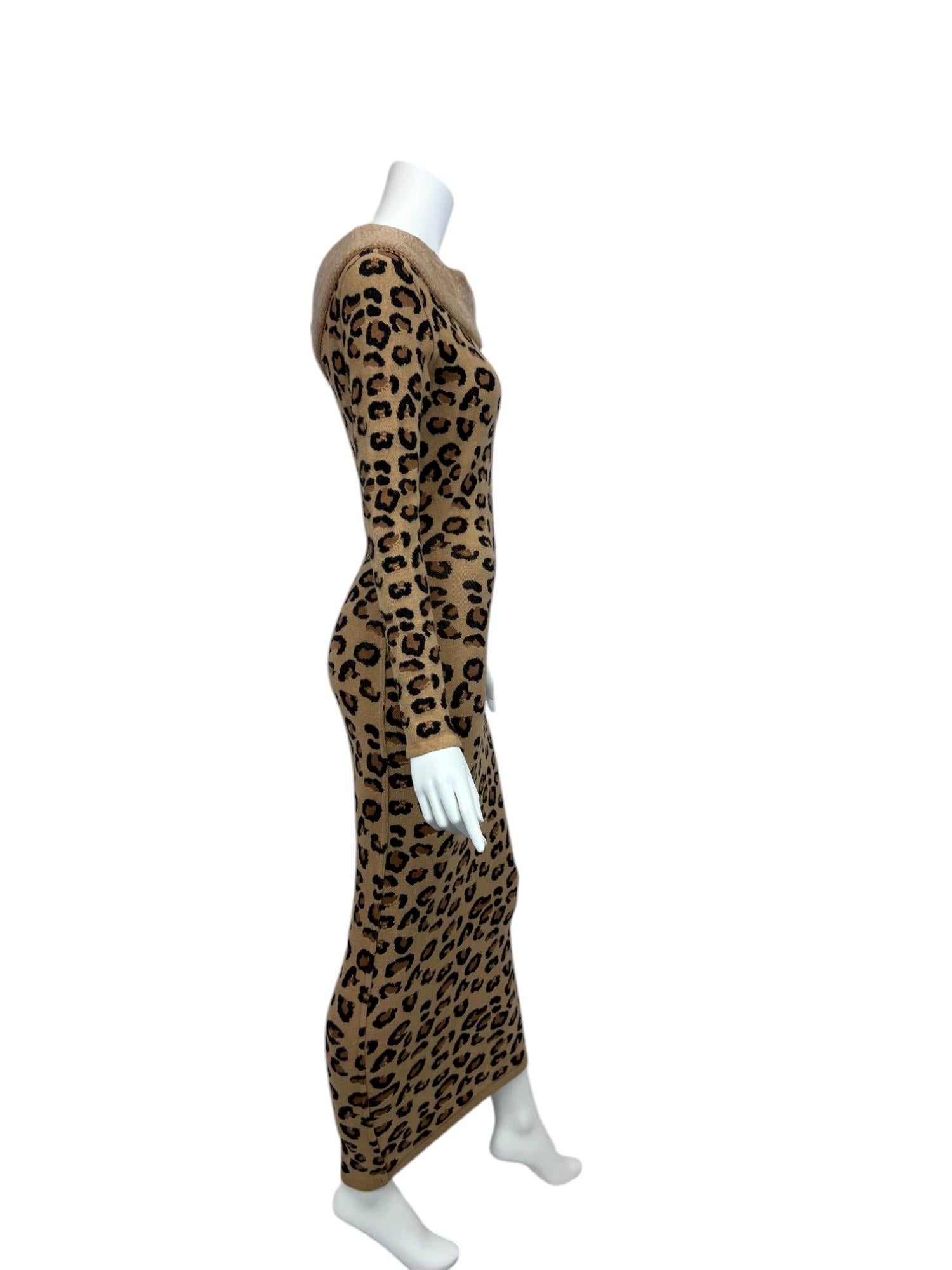Alaïa Leopard Long Dress For Sale 3