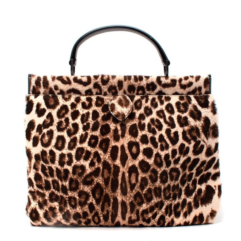Alaia Leopard Print Pony Skin Top Handle Bag For Sale at 1stDibs