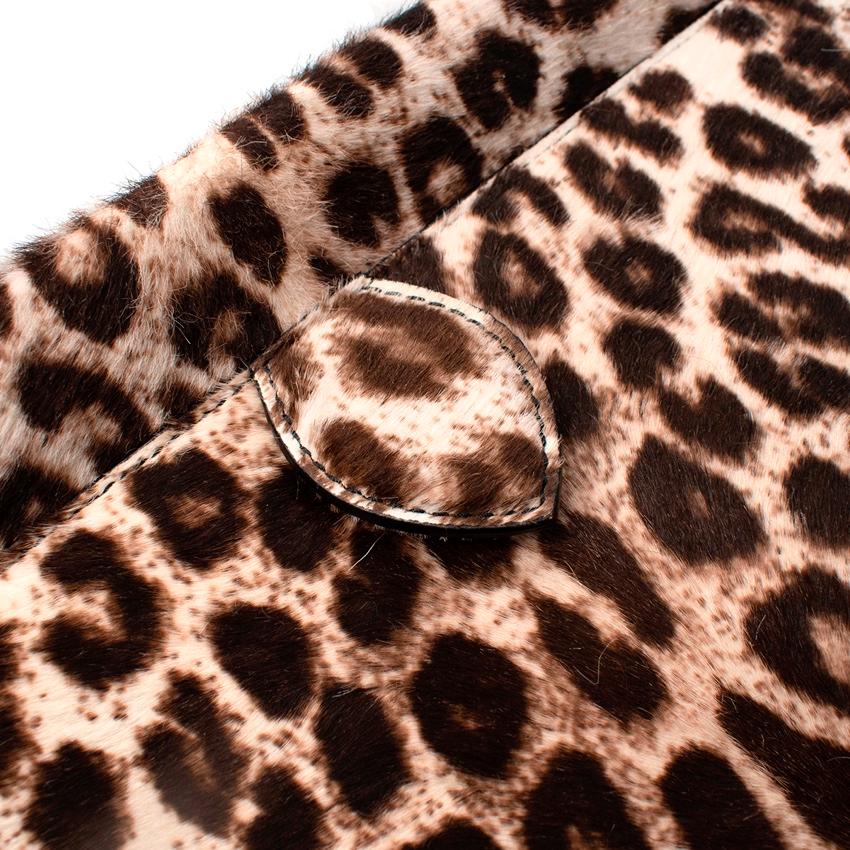 Alaia Borsa a manico superiore in cavallino con stampa leopardo in vendita 1
