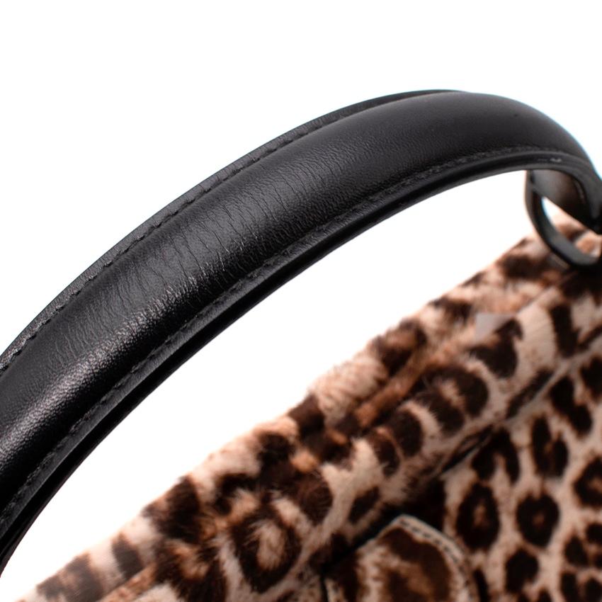 Alaia Borsa a manico superiore in cavallino con stampa leopardo in vendita 2