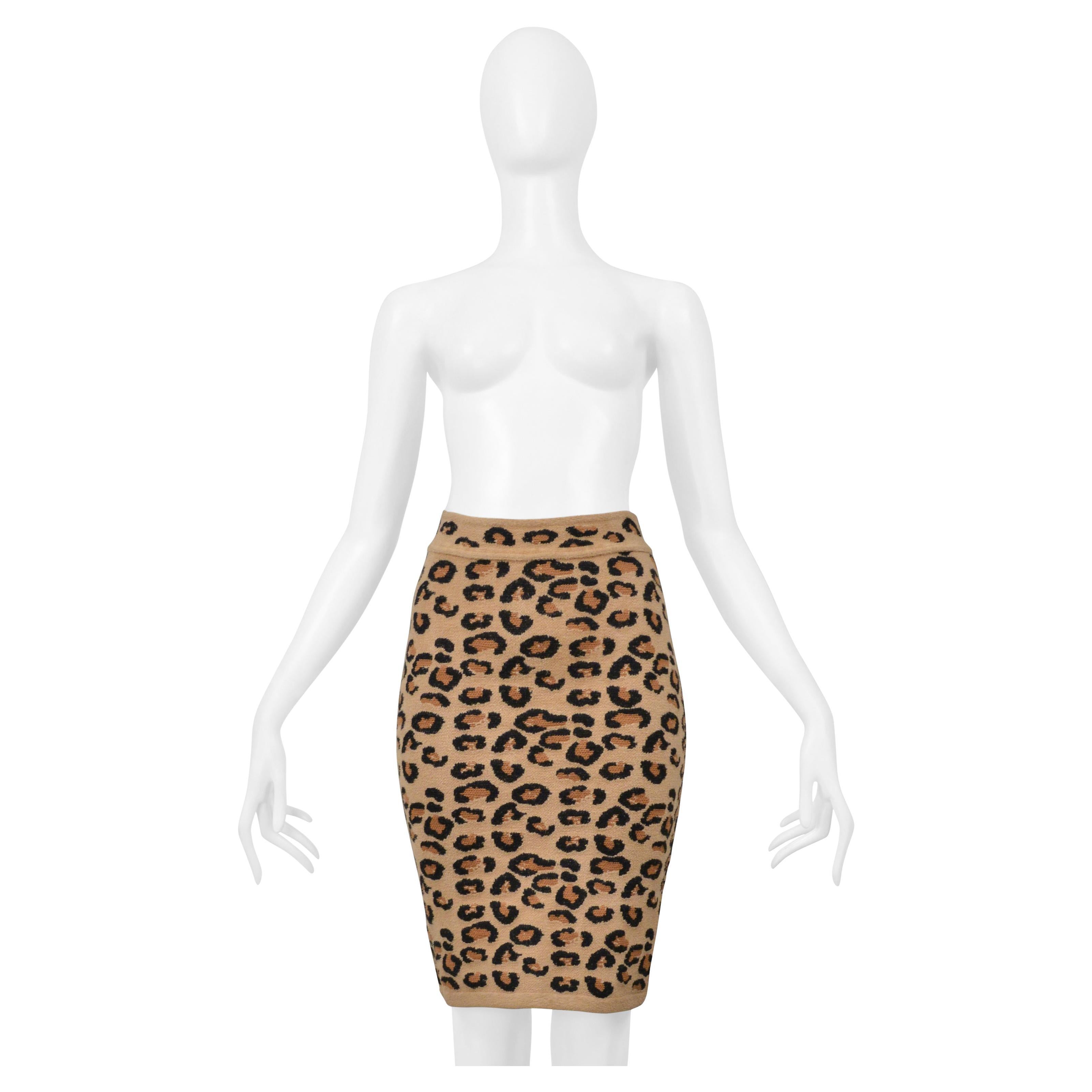 Alaia Leopard Print Skirt 1991