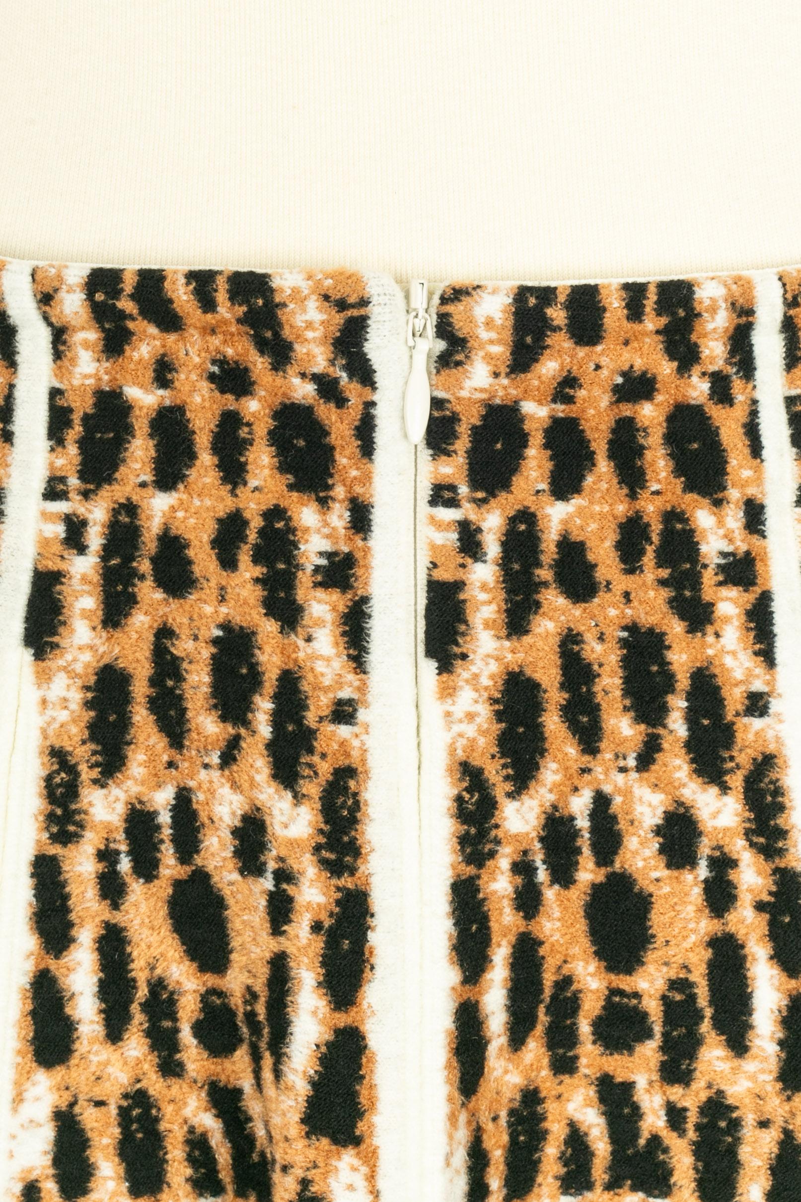 Alaïa leopard skirt In Excellent Condition For Sale In SAINT-OUEN-SUR-SEINE, FR