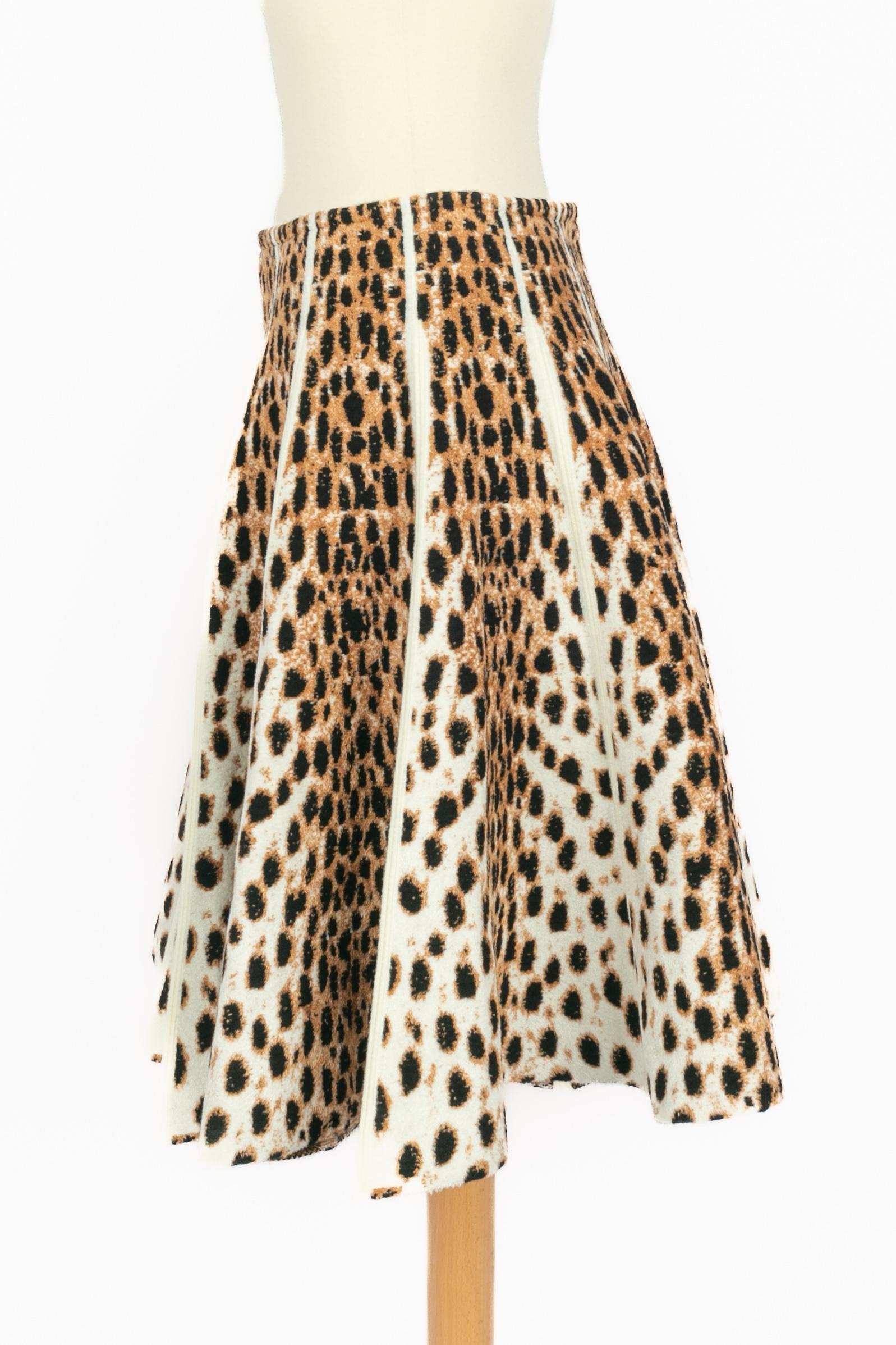 Alaïa leopard skirt For Sale 1