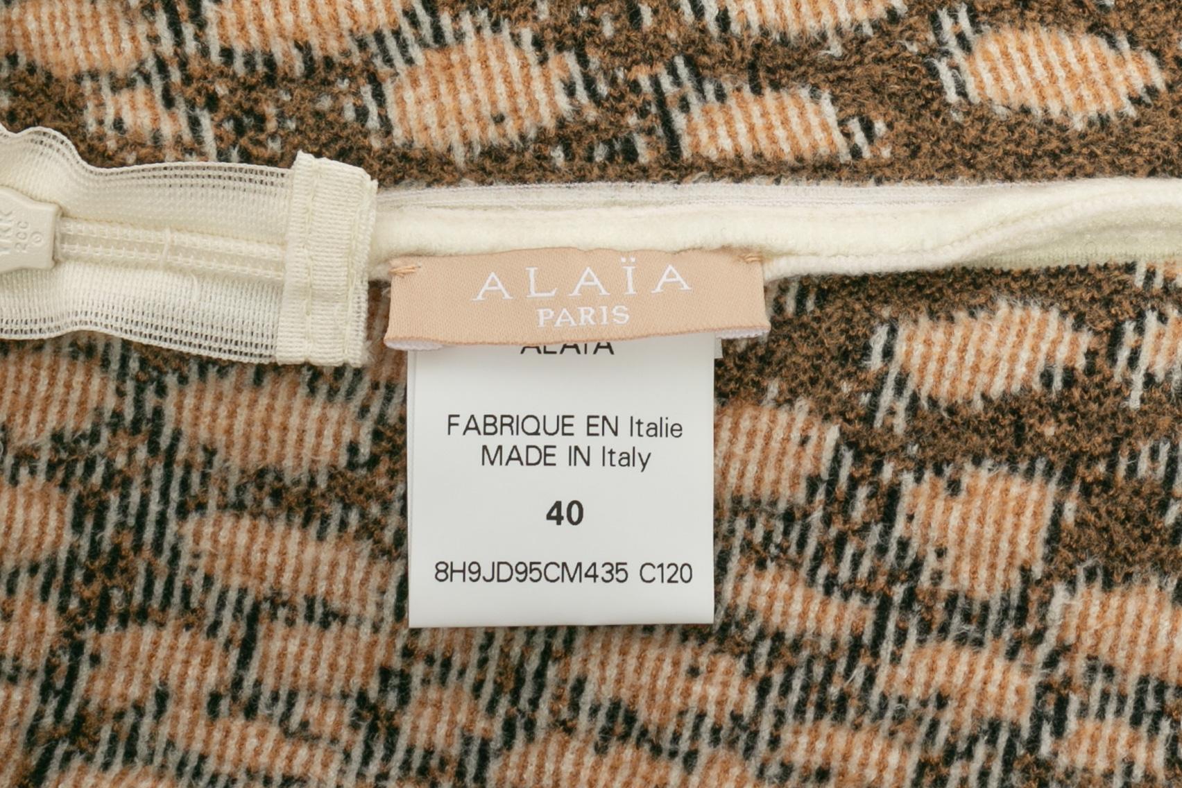 Alaïa leopard skirt For Sale 3