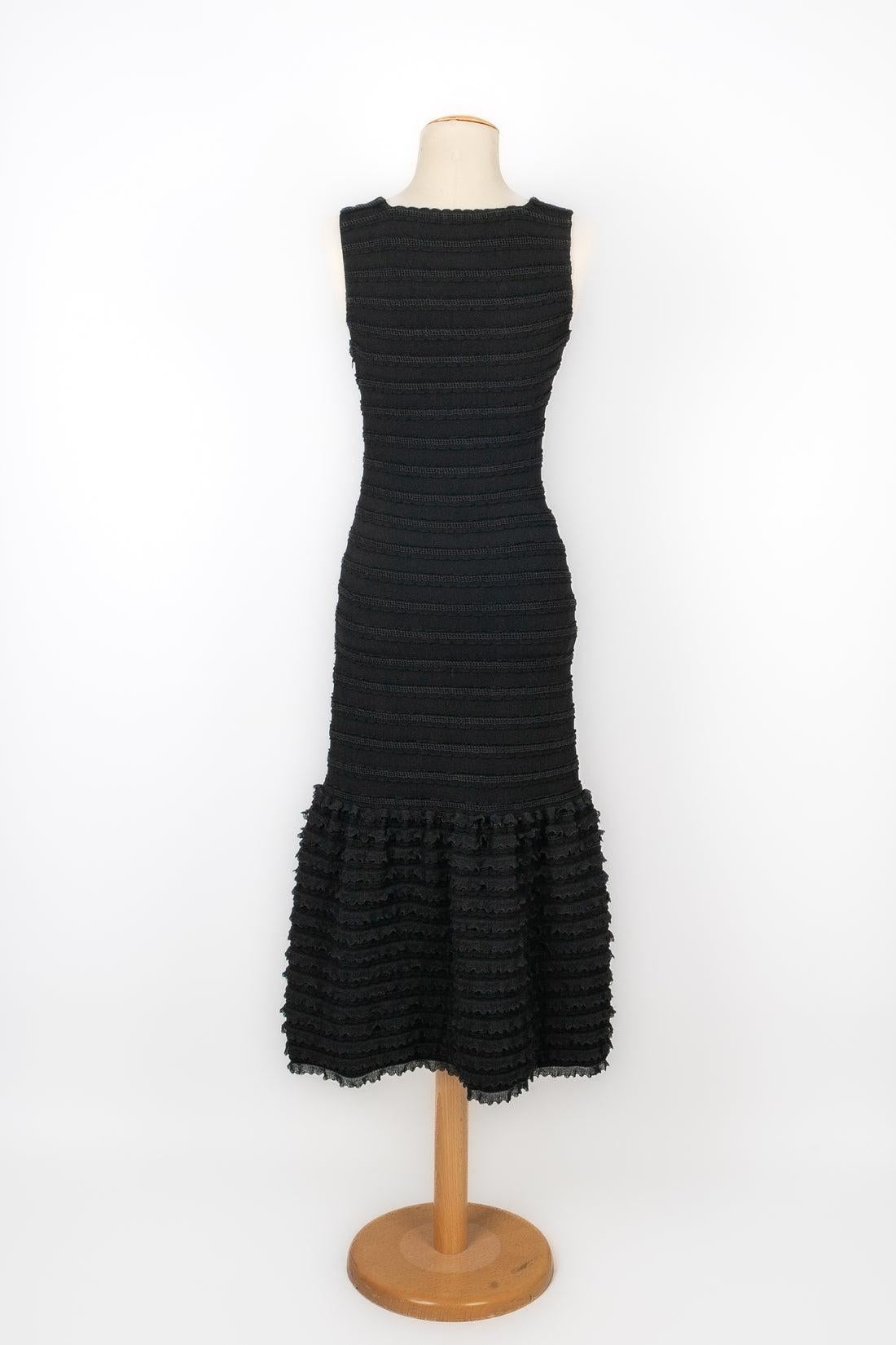 Women's Alaïa Long Black Mesh Dress