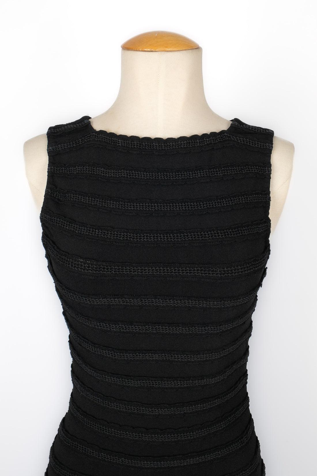 Alaïa Long Black Mesh Dress 1