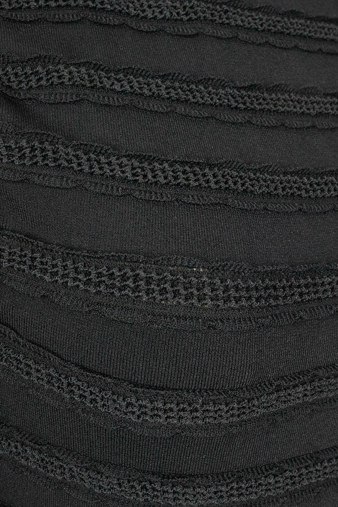 Alaïa Long Black Mesh Dress 3