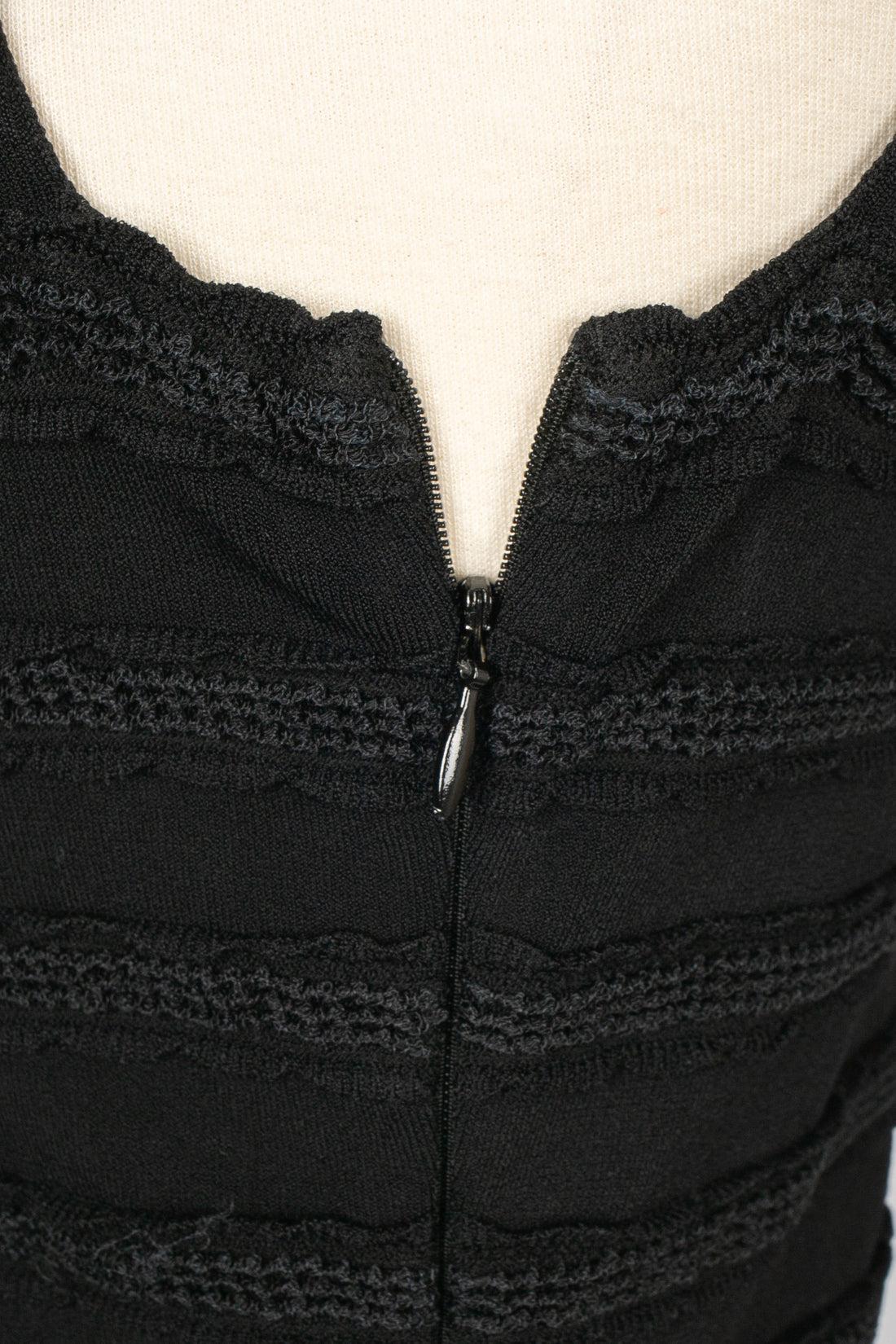 Alaïa Long Black Mesh Dress 4