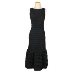 Alaïa Long Black Mesh Dress