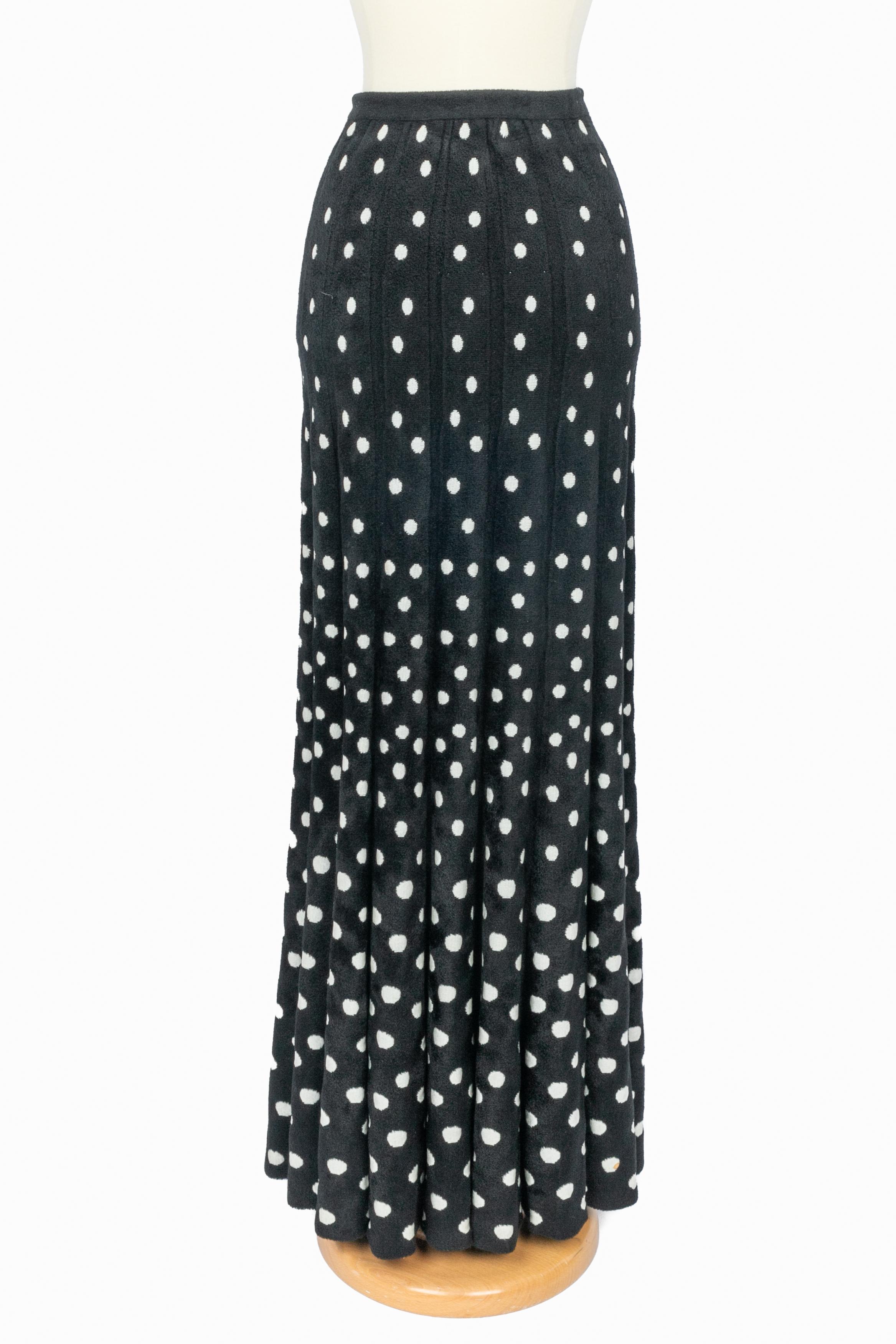 Women's Alaïa long polka dot skirt For Sale