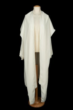 Alaïa long white jacket 1985s