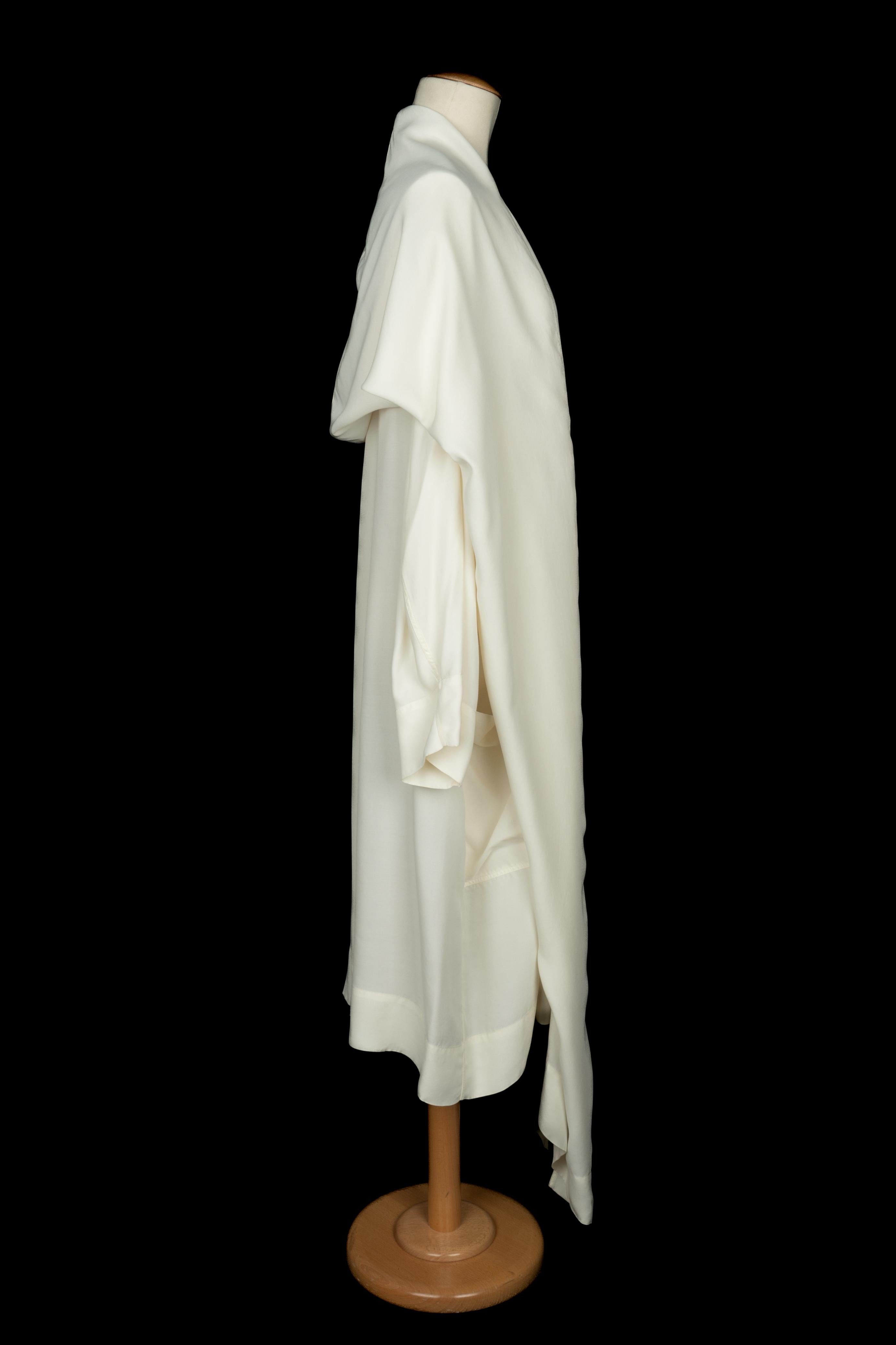 Blanc Veste longue blanche Alaïa 1985s en vente