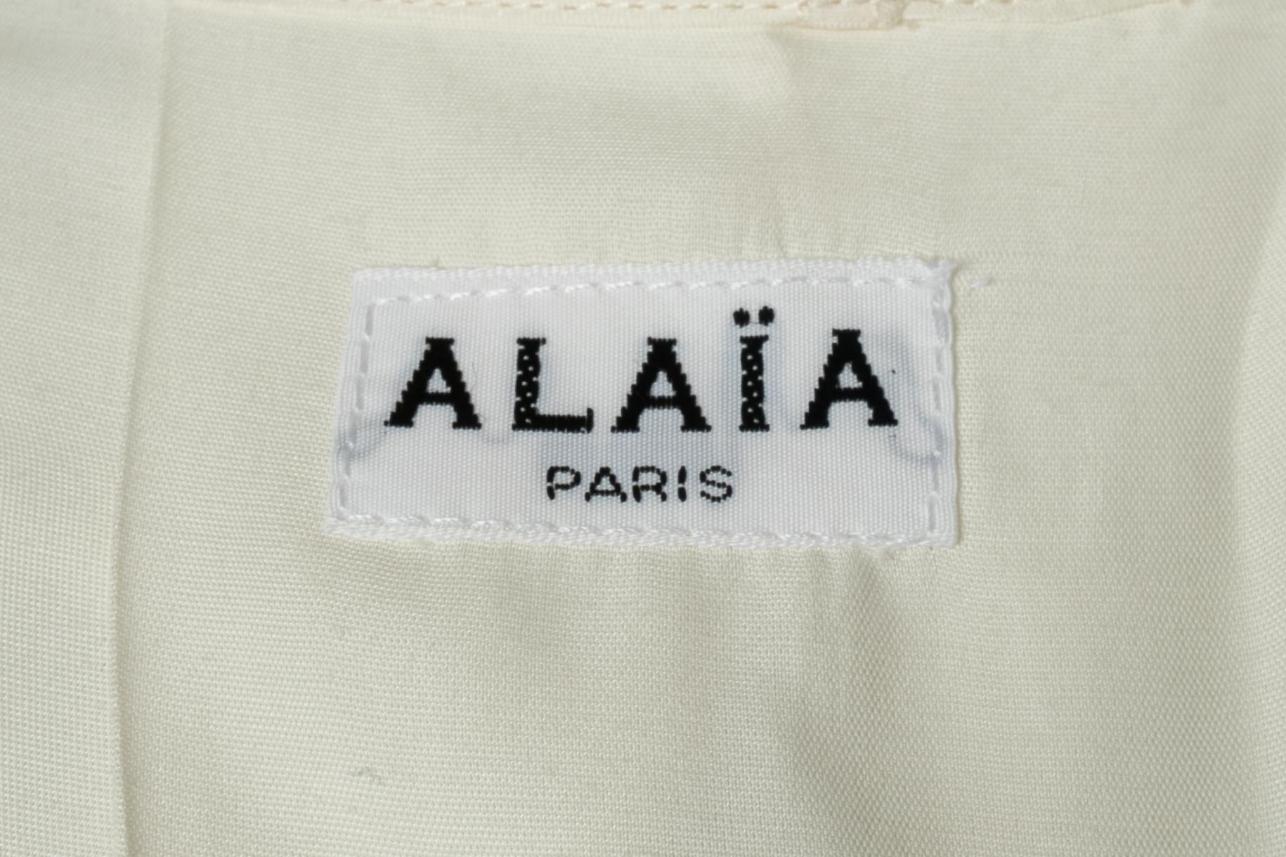 Veste longue blanche Alaïa 1985s en vente 4