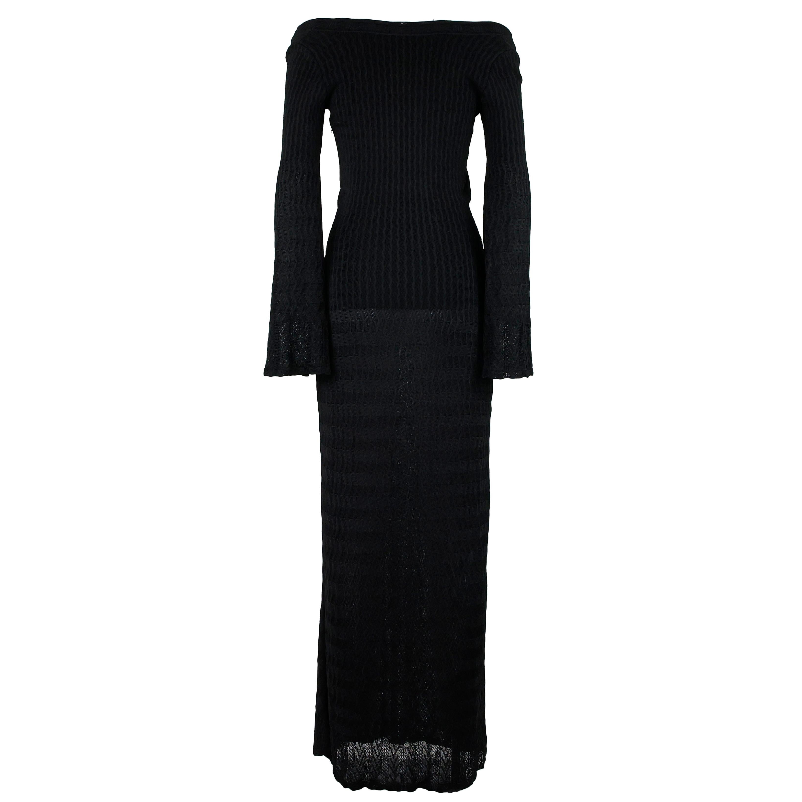 Alaia Maxi Flared Dress In Excellent Condition For Sale In Bressanone, IT