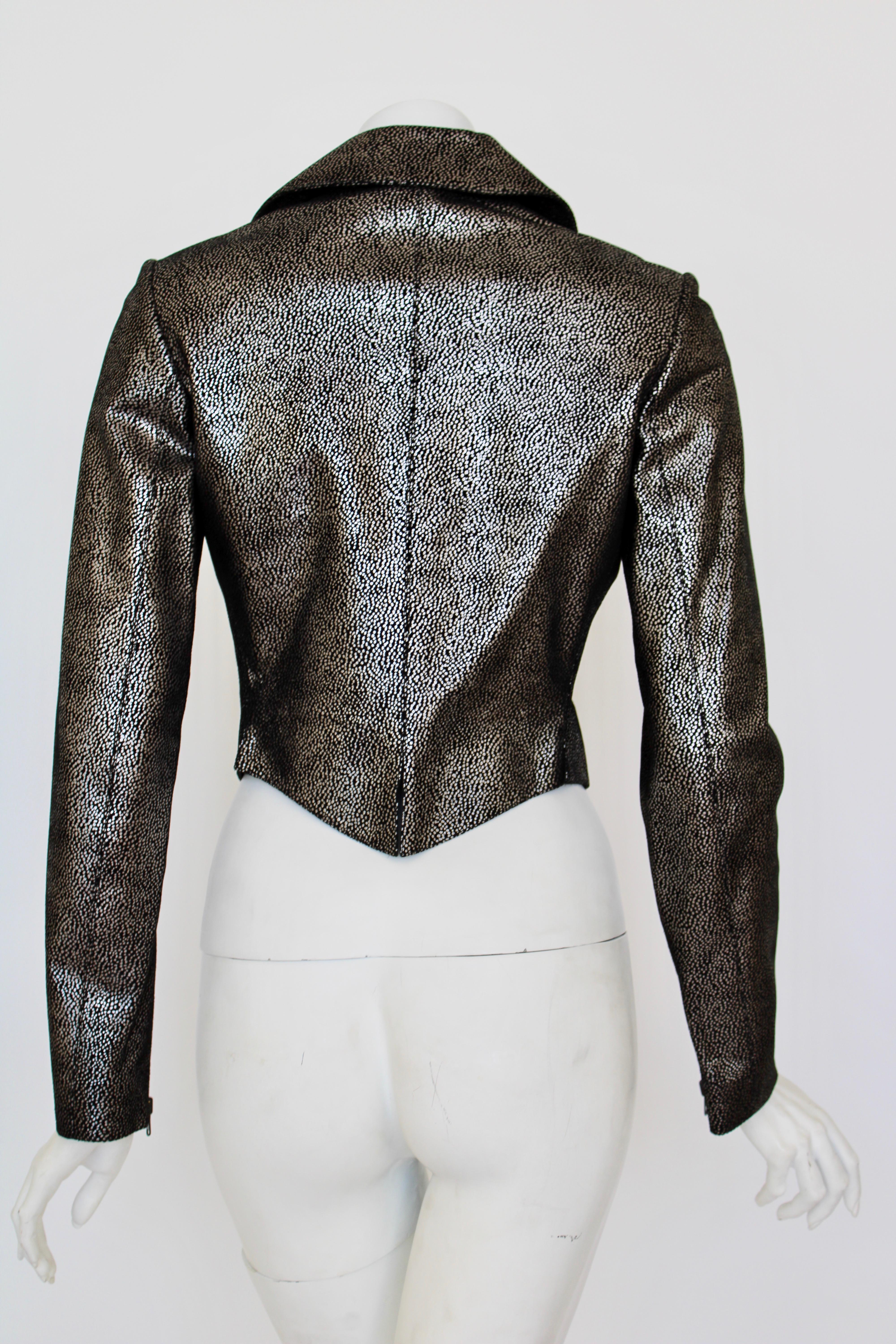 Women's Alaia Metallic Suede Moto jacket For Sale