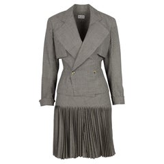 Alaïa Micro Houndstooth Suit & Pleated Skirt - '80s