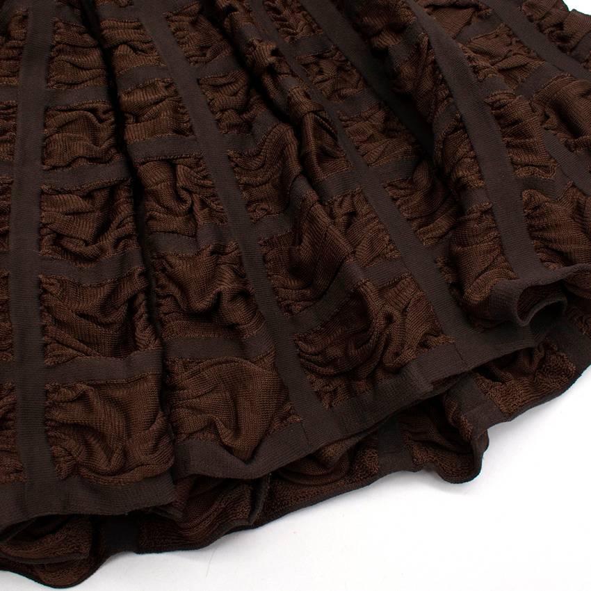 Black Alaia Mid-length Chocolate Brown Skater Dress  (Size: US 8/M) 