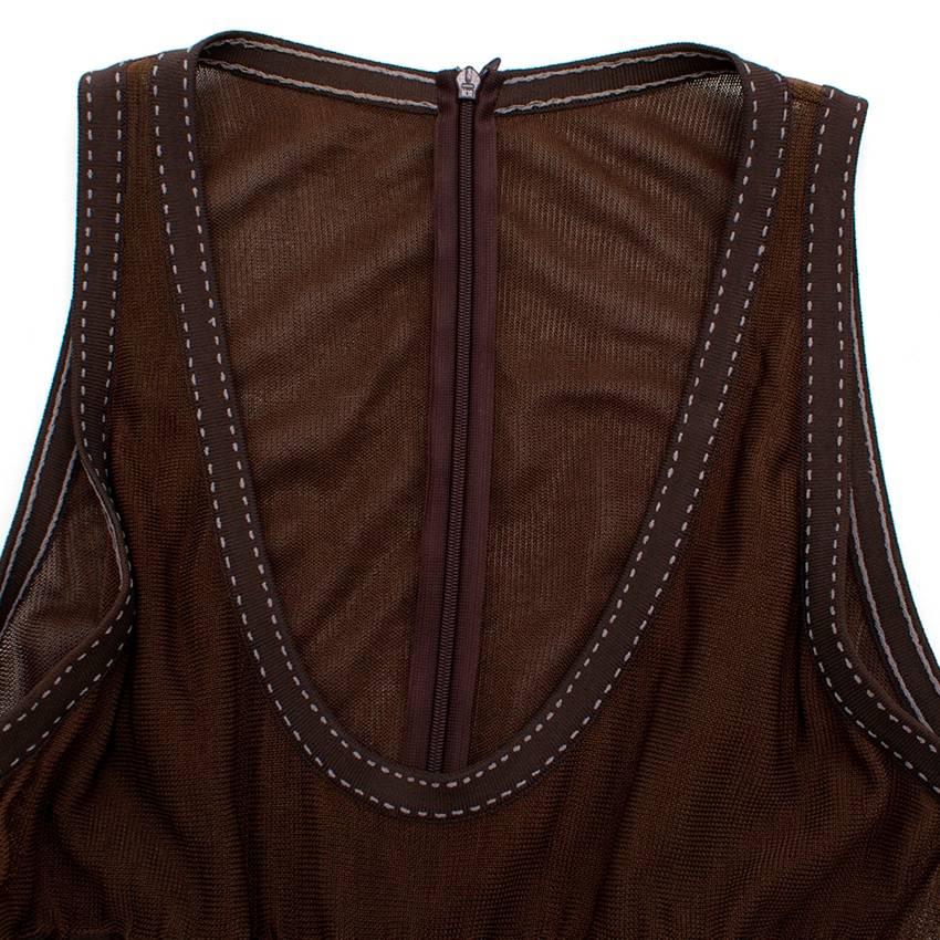 Women's or Men's Alaia Mid-length Chocolate Brown Skater Dress  (Size: US 8/M) 