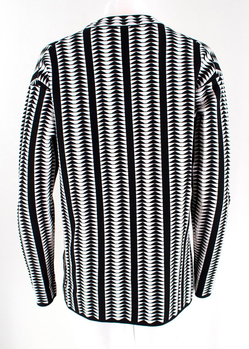 Black Alaia Monochrome Geometric Sweatshirt US 8