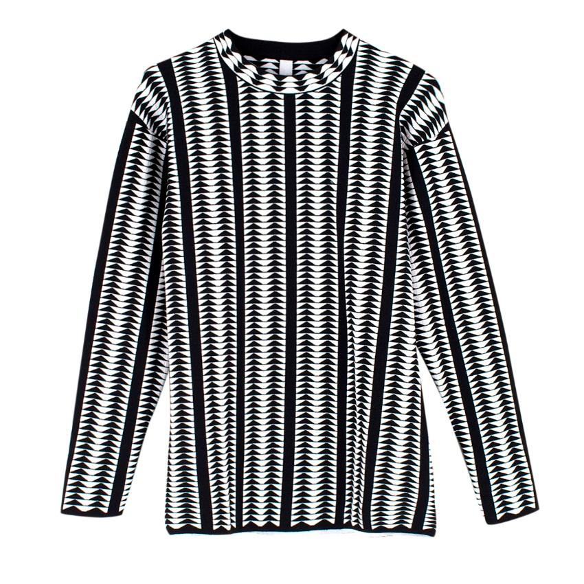 Alaia Monochrome Geometric Sweatshirt US 8 1