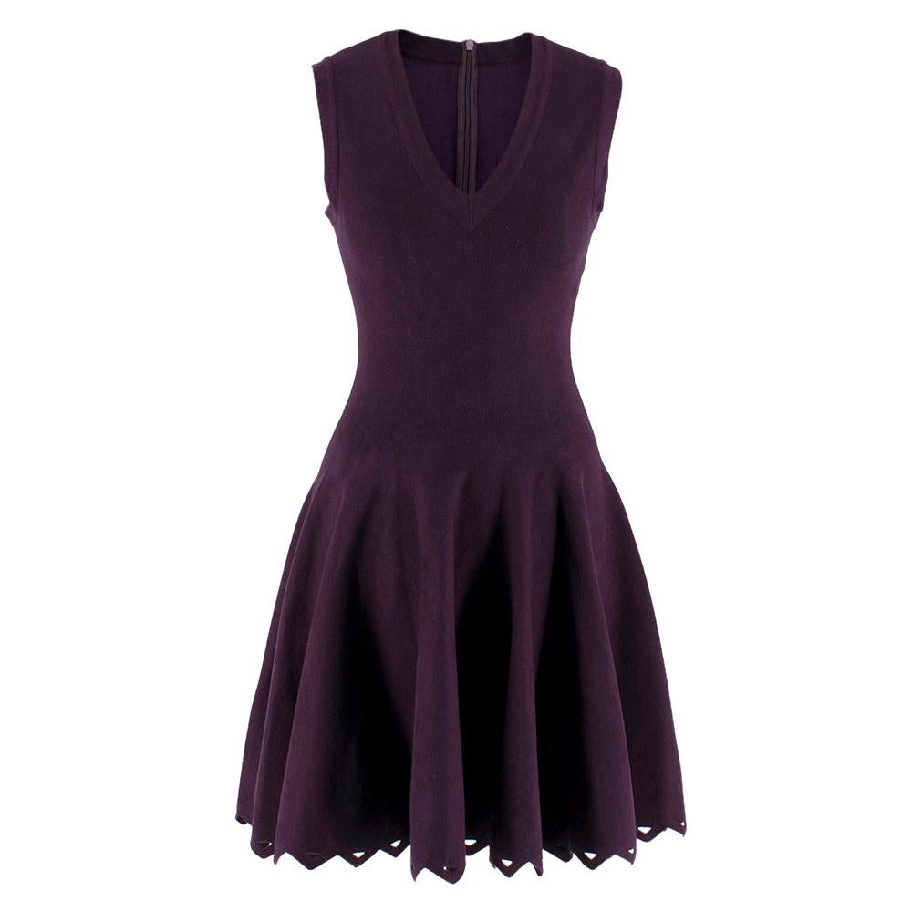 Alaia Mulberry Sleeveless Knit Fit & Flare Dress fr 36