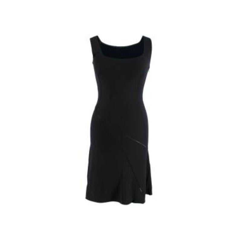 Alaia Navy Asymmetric Fitted Sleeveless Dress For Sale