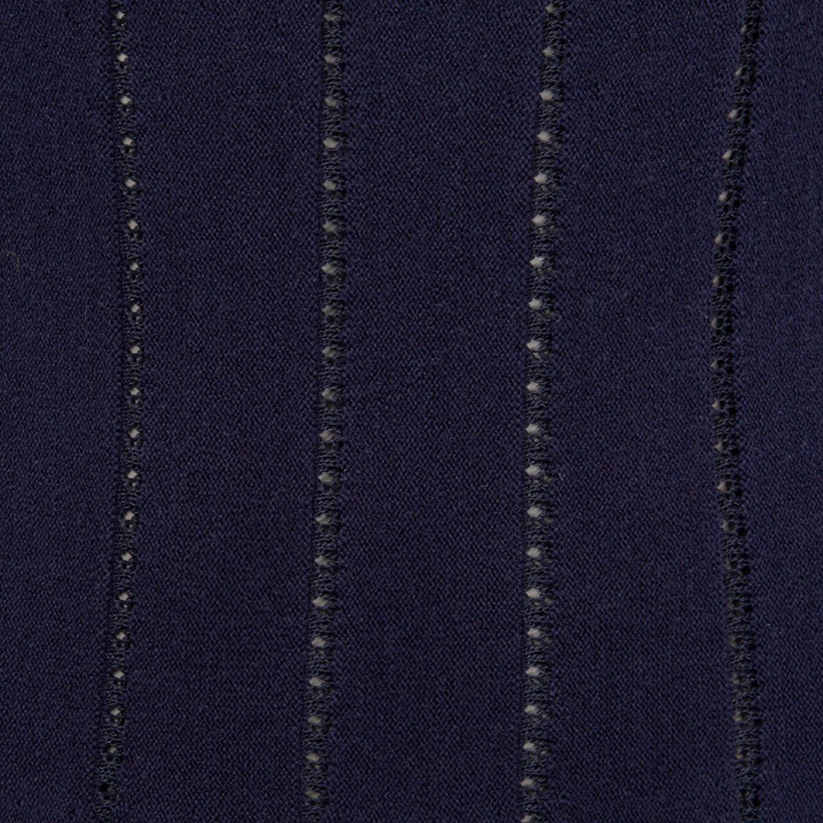 ALAIA navy blue wool blend JACQUARD KNIT FLARED Dress 40 M 2