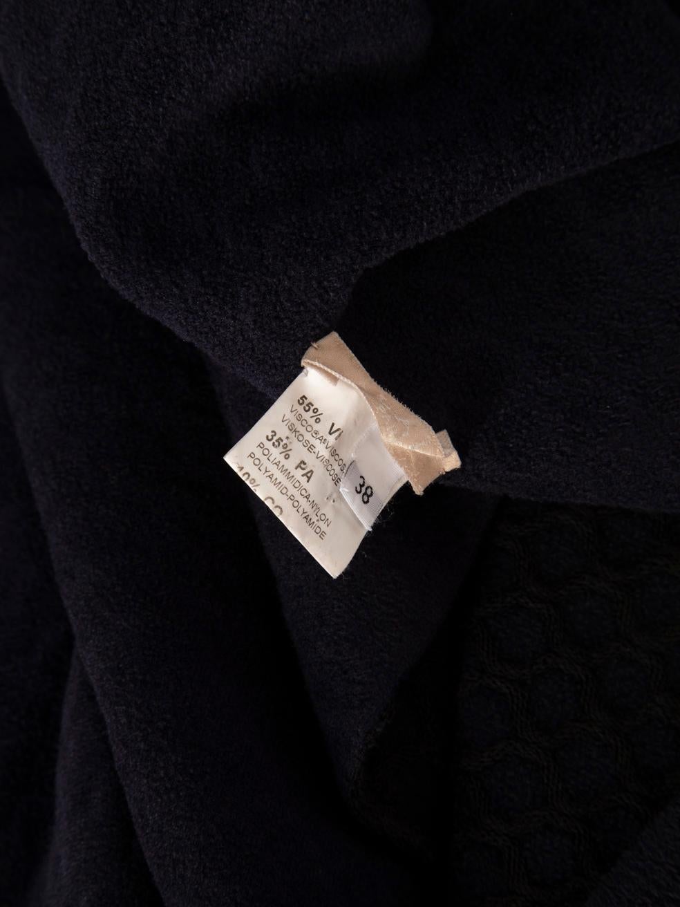 Alaïa Vestido plisado con cremallera frontal azul marino Talla M en Bueno estado para la venta en London, GB